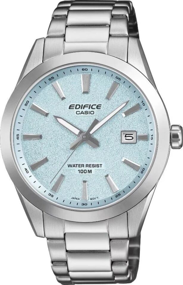 Casio Edifice EFV-160D-2BVDF Quartz Çelik Gri Turkuaz Kadran 10 ATM 40 mm Erkek Kol Saati