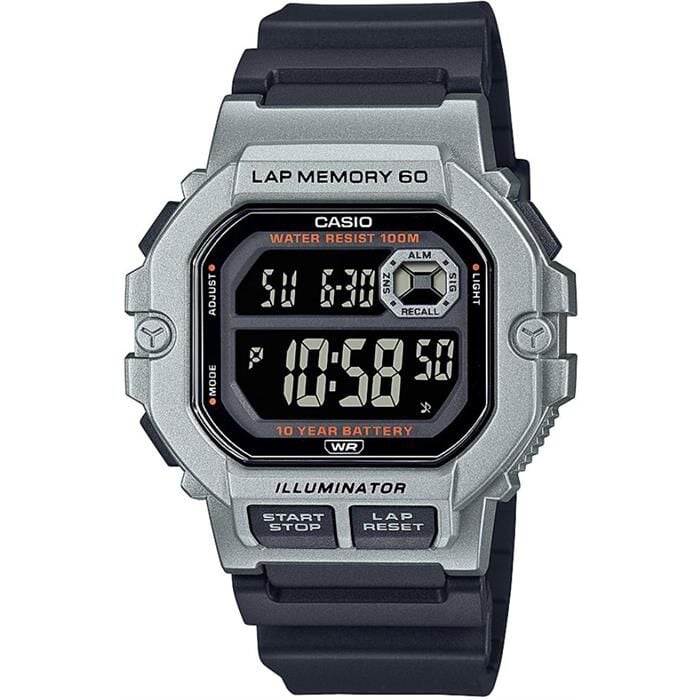Casio WS-1400H-1BVDF Silikon Siyah 47 mm Erkek Kol Saati