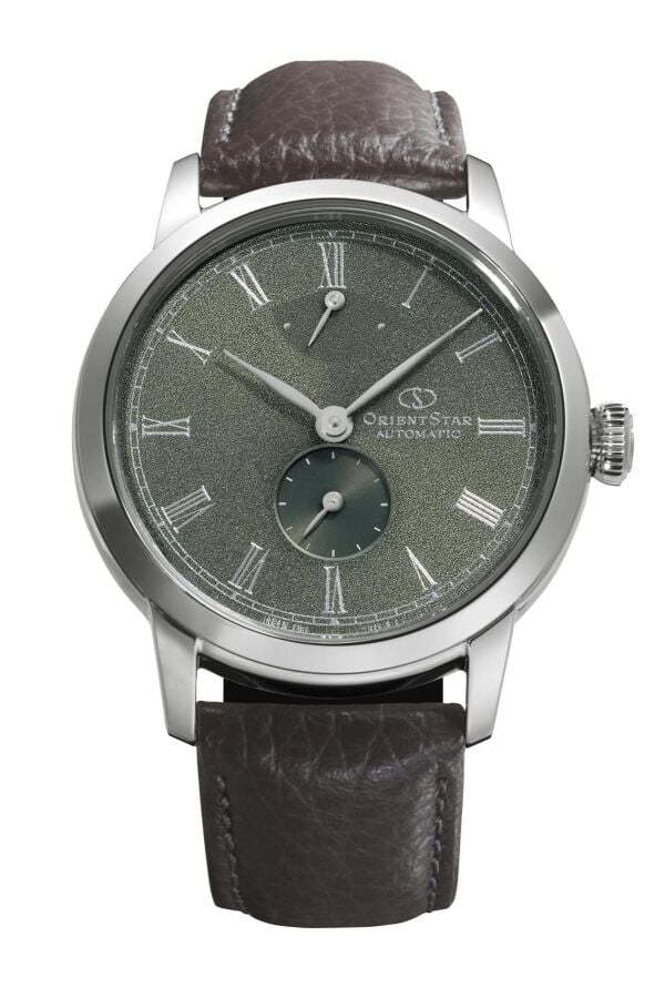 Orient Star RE-BS0001E00B Kurmalı Otomatik Deri Kahverengi Yeşil Kadran Safir Cam 39 mm Erkek Kol Saati