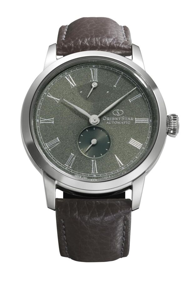 Orient Star RE-BS0001E00B Kurmalı Otomatik Deri Kahverengi Yeşil Kadran Safir Cam 39 mm Erkek Kol Saati