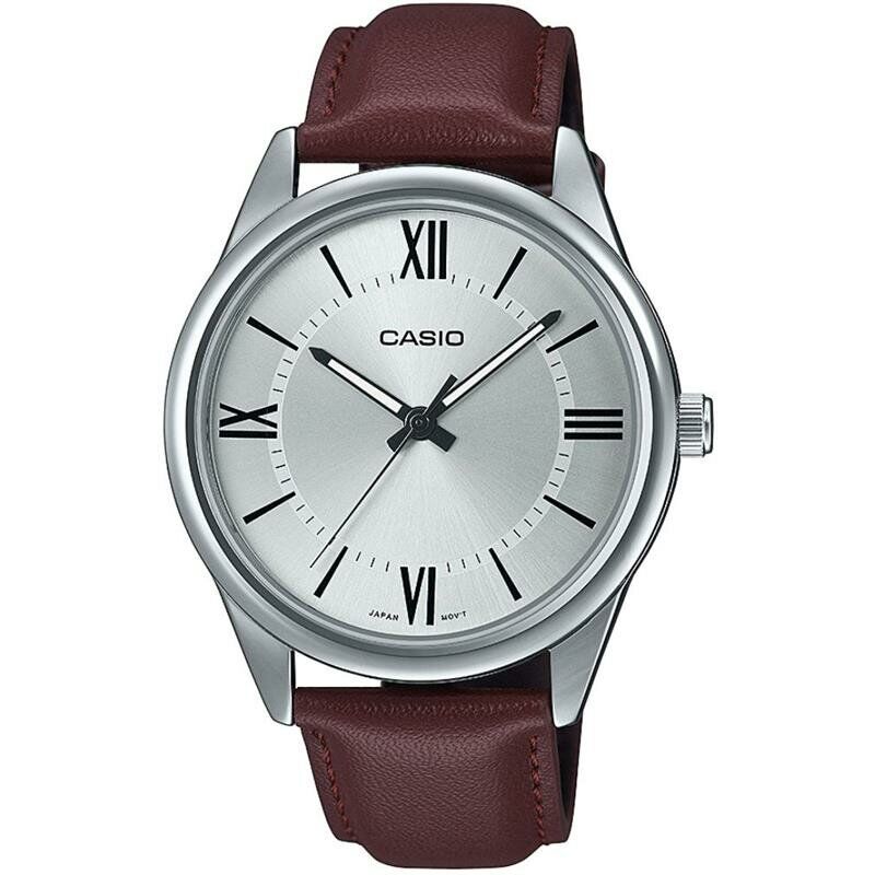 Casio MTP-V005L-7B5UDF Quartz Deri Kahverengi 40 mm Erkek Kol Saati