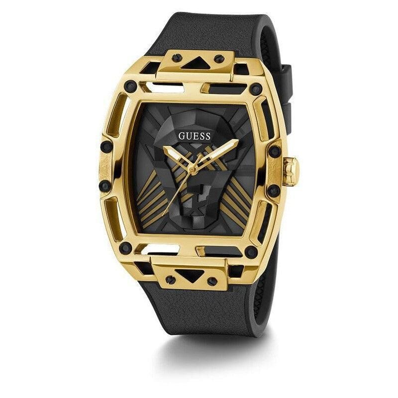 Guess GUGW0500G1 Quartz Deri Siyah Dikdörtgen Kasa 44 mm Erkek Kol Saati