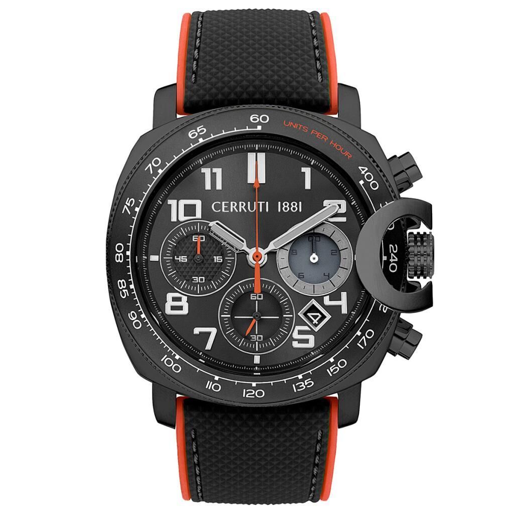 Cerruti 1881 CIWGO2206805 45 mm Siyah, Turuncu Erkek Kol Saati