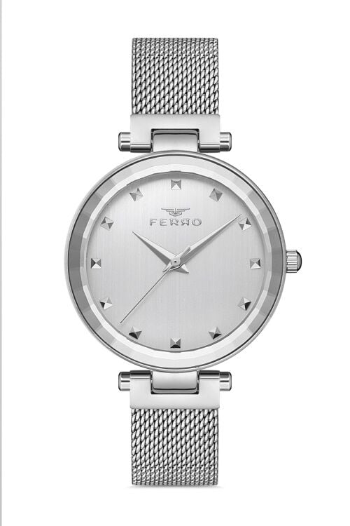 Ferro Gümüş Hasır Kordon Kadın Kol Saati F21926C-A