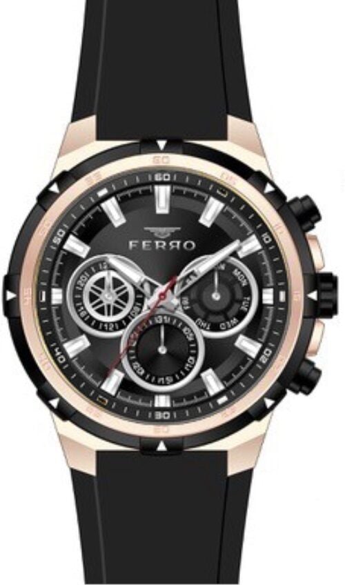 Ferro Siyah Silikon kordon Erkek Kol Saati FM31350D-R