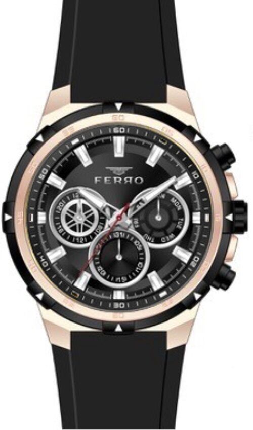 Ferro Siyah Silikon kordon Erkek Kol Saati FM31350D-R