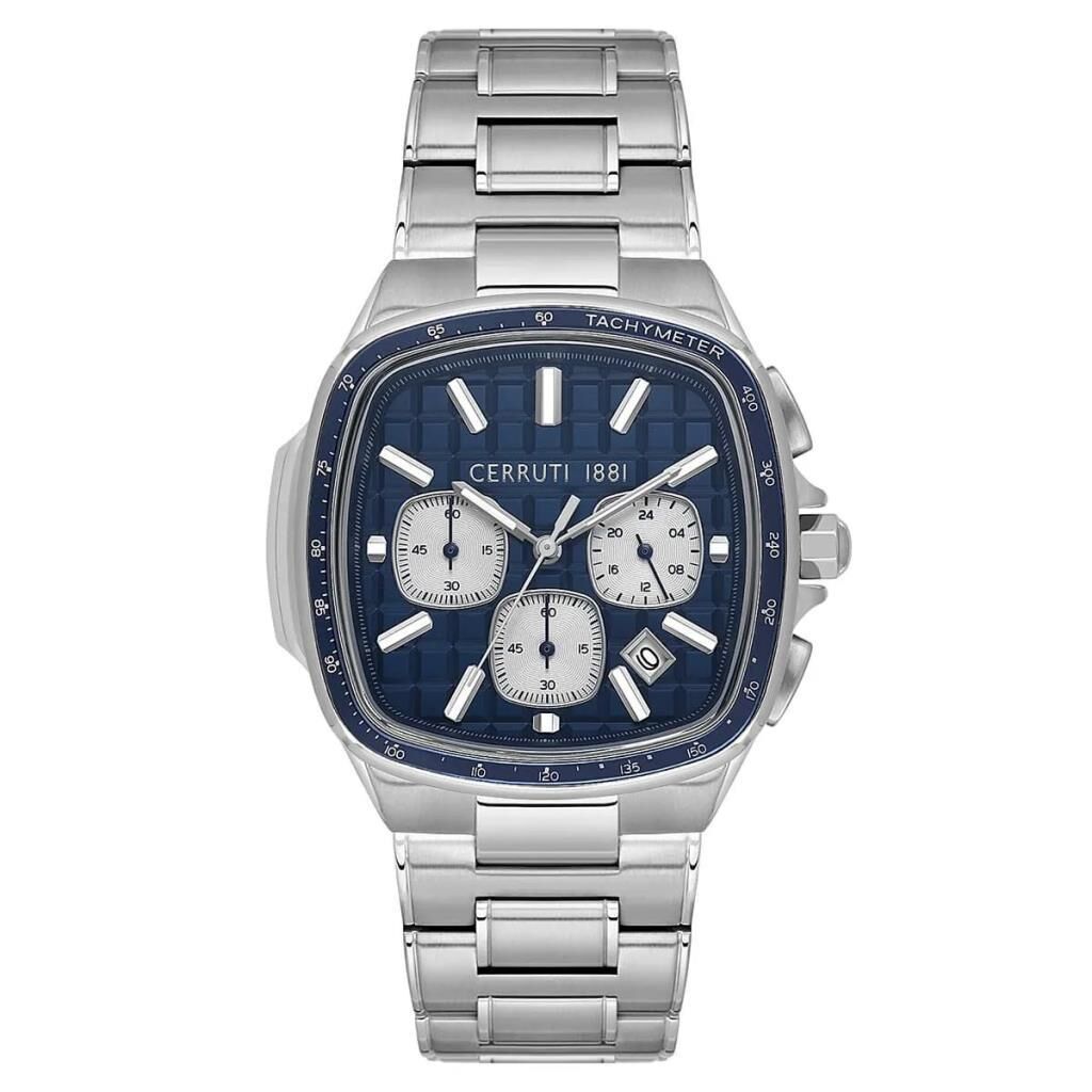 Cerruti 1881 CIWGI0050003 Quartz Çelik Gri Mavi Kadran Erkek Kol Saati