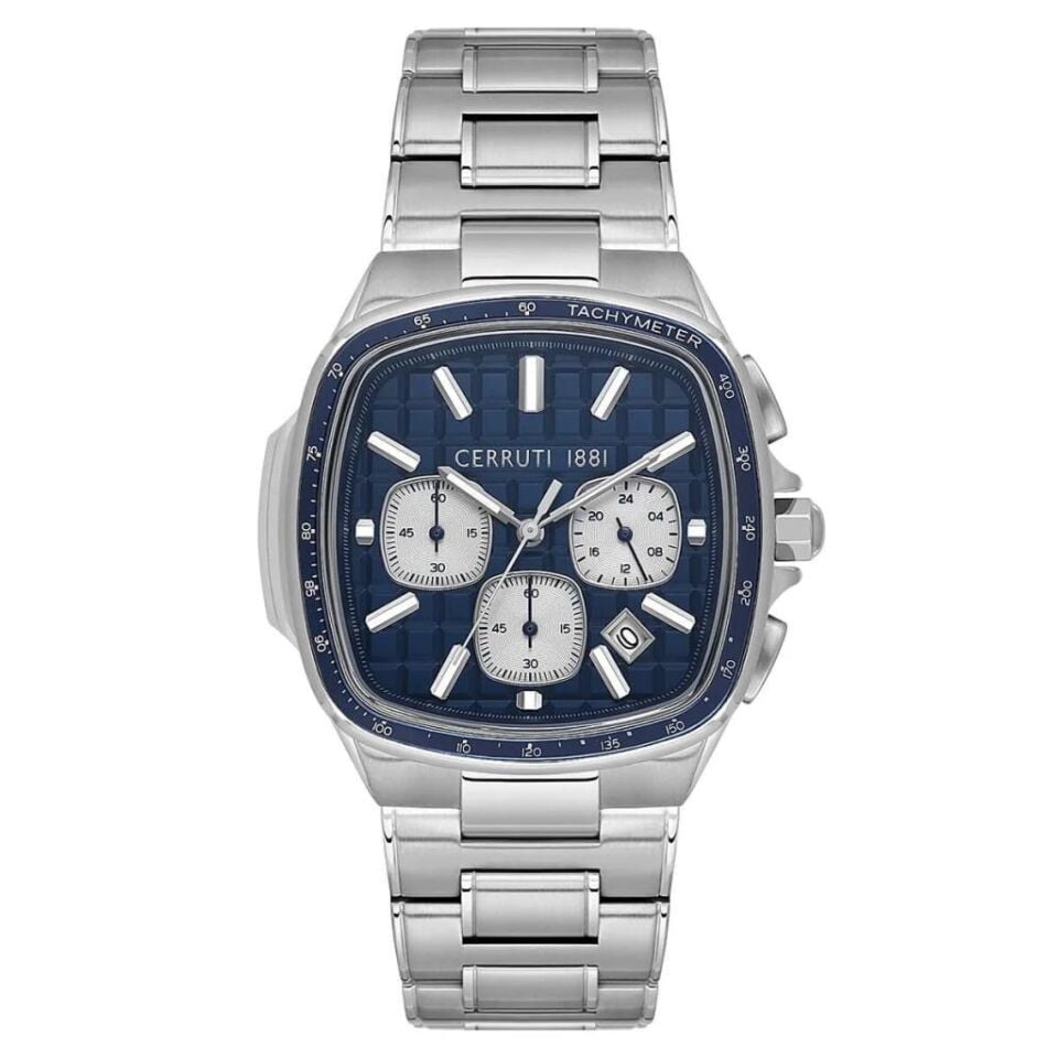 Cerruti 1881 CIWGI0050003 Quartz Çelik Gri Mavi Kadran Erkek Kol Saati