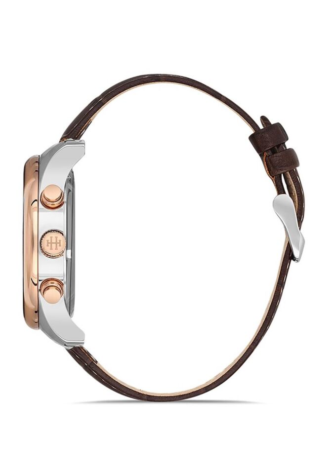 Hislon DT113T-11KR 44 mm Deri Kordonlu Erkek Kol Saati