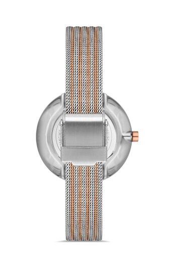 Ferro 34 mm Rose ve Gümüş Hasır Kordon Kadın Kol Saati F1908C-1003-E F1908C-1003-E