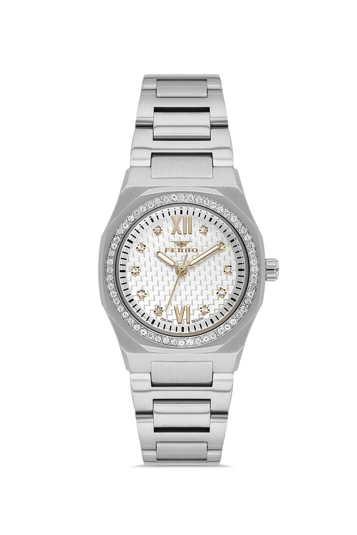 Ferro FL21616AWT-A Quartz Çelik Gri 27 mm Kadın Kol Saati