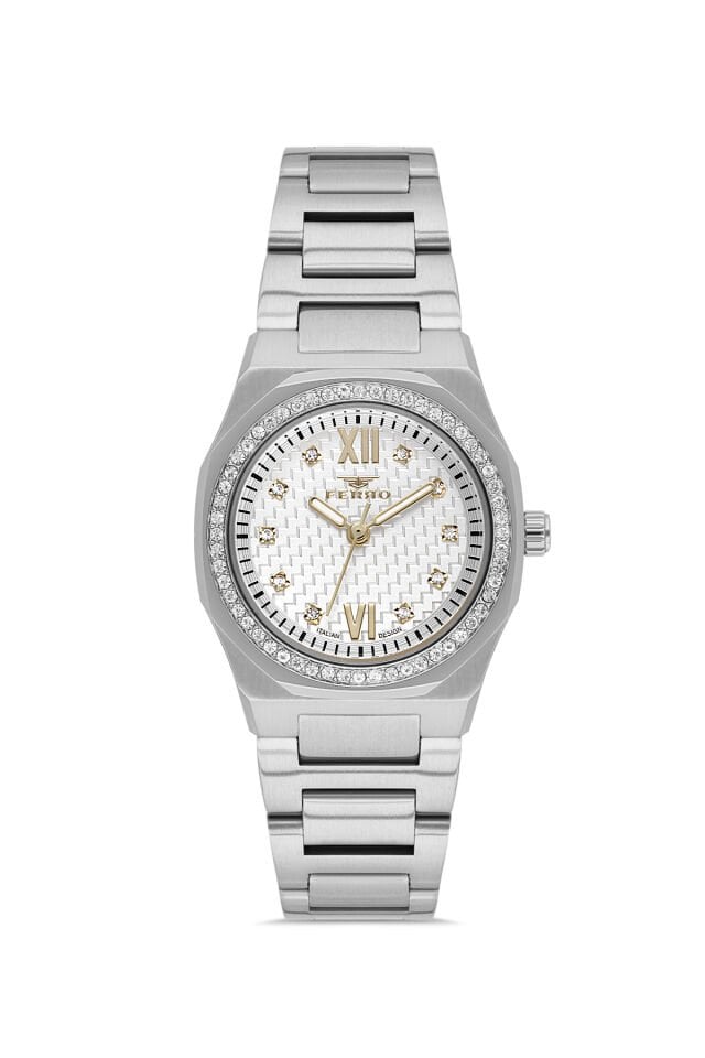 Ferro FL21616AWT-A Quartz Çelik Gri 27 mm Kadın Kol Saati