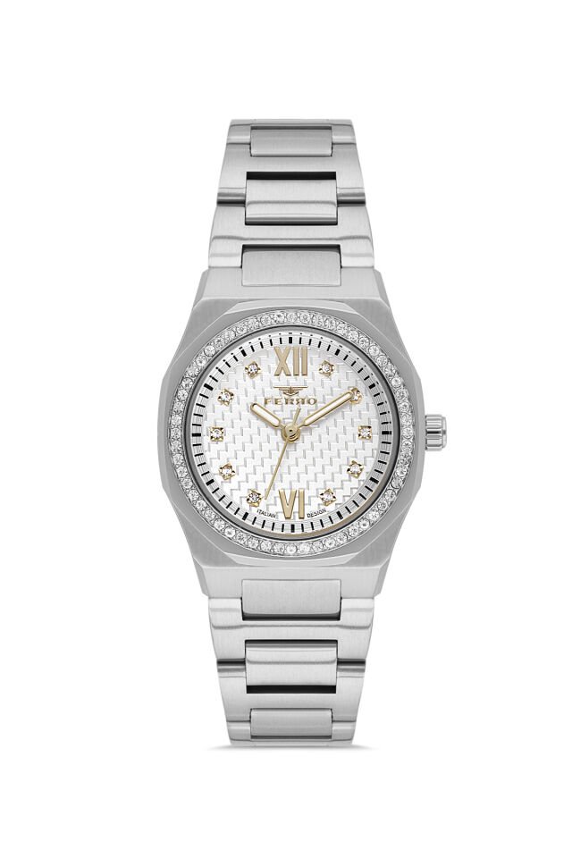 Ferro FL21616AWT-A Quartz Çelik Gri 27 mm Kadın Kol Saati