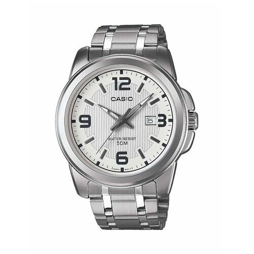 Casio MTP-1314D-7AVDF Quartz Çelik Gri Beyaz Kadran 45 mm Erkek Kol Saati