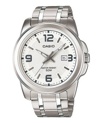 Casio MTP-1314D-7AVDF Quartz Çelik Gri Beyaz Kadran 45 mm Erkek Kol Saati