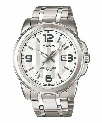 Casio MTP-1314D-7AVDF Quartz Çelik Gri Beyaz Kadran 45 mm Erkek Kol Saati