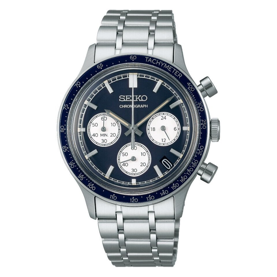Seiko SSB477P1 Quartz Çelik Gri Mavi Kadran 39 mm Erkek Kol Saati