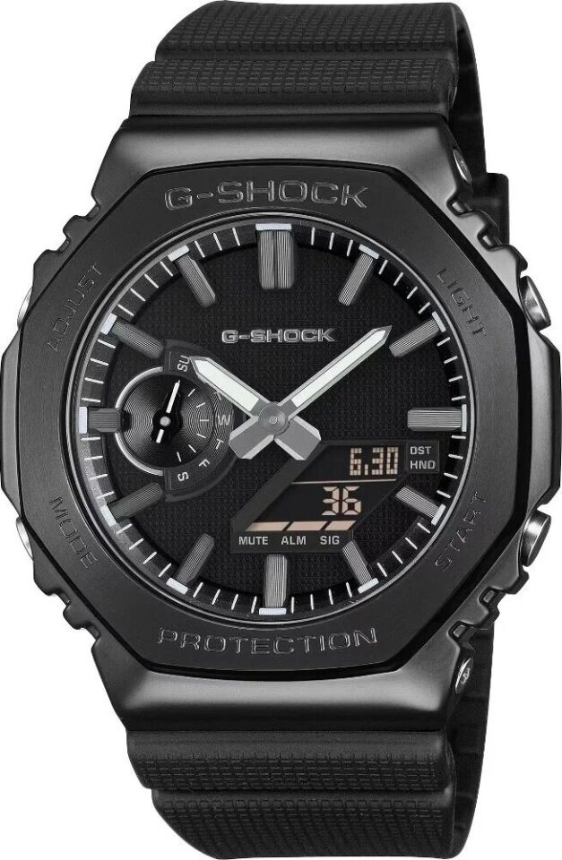 Casio GM-2100LXB-1ADR Quartz Silikon Siyah 20 ATM 44 mm Erkek Kol Saati