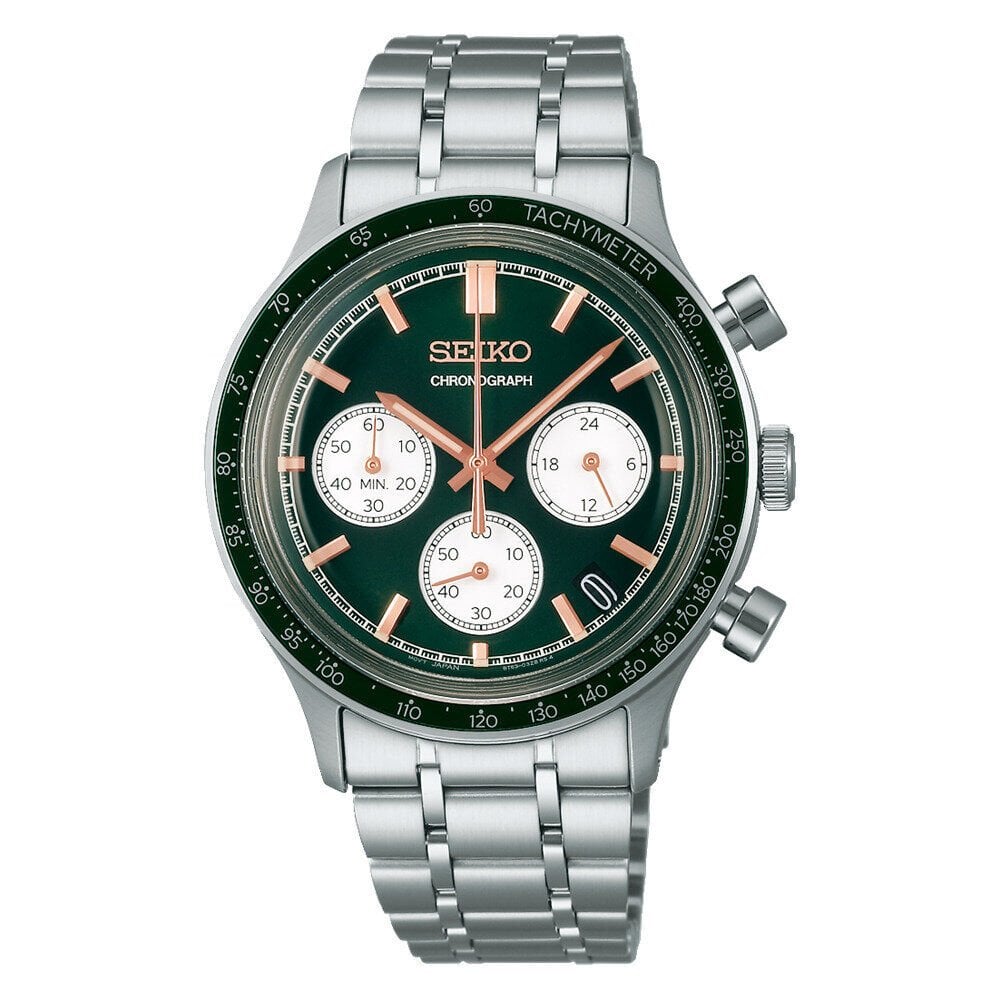 Seiko SSB481P1 Quartz Çelik Gri Yeşil Kadran 39 mm Erkek Kol Saati