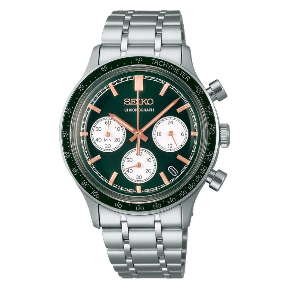 Seiko SSB481P1 Quartz Çelik Gri Yeşil Kadran 39 mm Erkek Kol Saati
