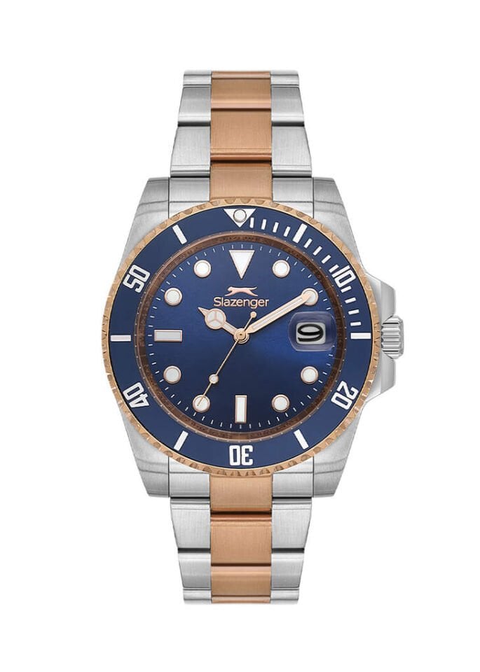 Slazenger SL.09.2518.1.06 Quartz Çelik Rose/Gri Lacivert Kadran 43 mm Erkek Kol Saati
