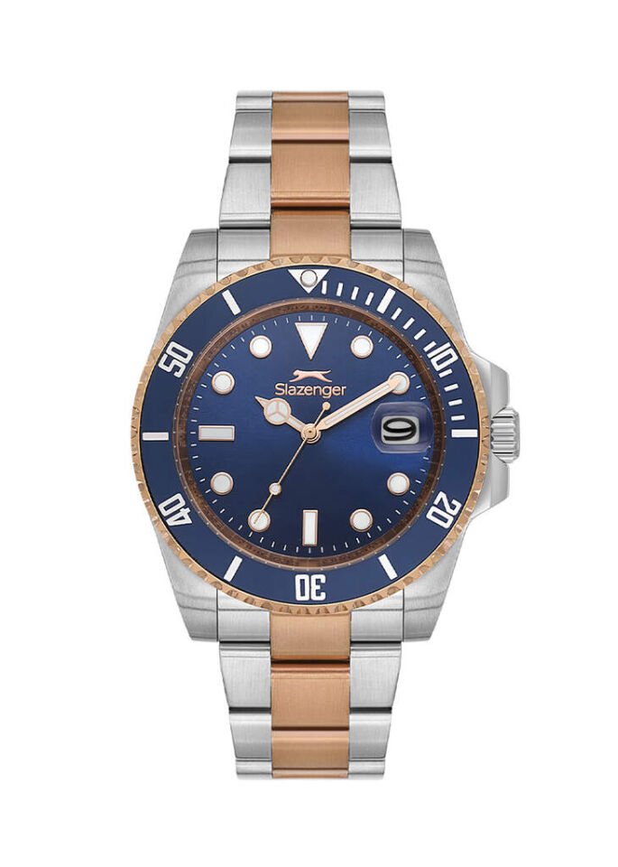 Slazenger SL.09.2518.1.06 Quartz Çelik Rose/Gri Lacivert Kadran 43 mm Erkek Kol Saati