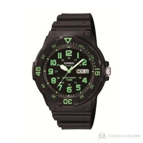 Casio MRW-200H-3BVDF Quartz Silikon Siyah 45 mm Erkek Kol Saati