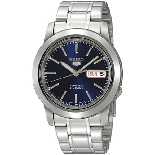 Seiko 5 Japan SNKE51J1 Otomatik Çelik Gri Lacivert Kadran 39 mm Erkek Kol Saati