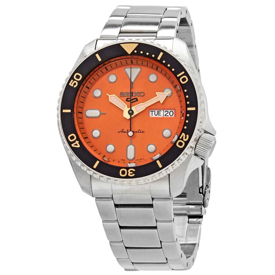 Seiko SRPD59K1 Otomatik Çelik Gri Turuncu Kadran Hardlex Cam 10 ATM 42 mm Erkek Kol Saati