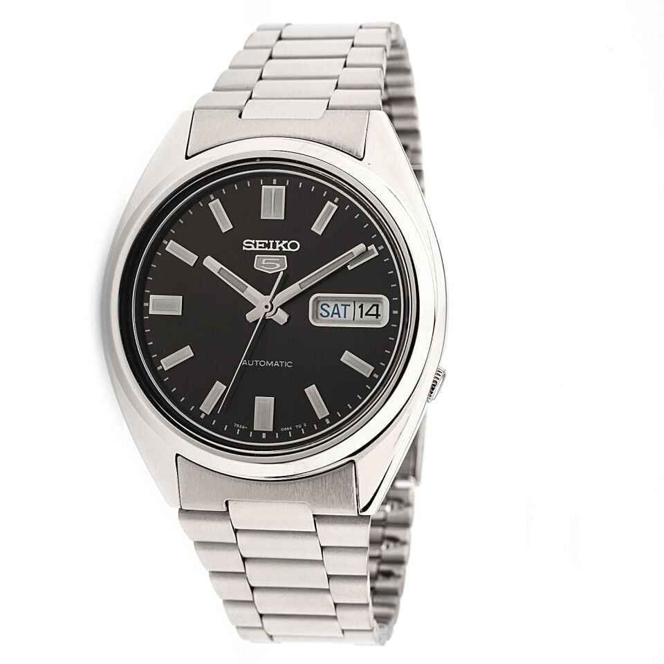 Seiko 5 SNXS79K1 Otomatik Çelik Gri Siyah Kadran 39 mm Erkek Kol Saati