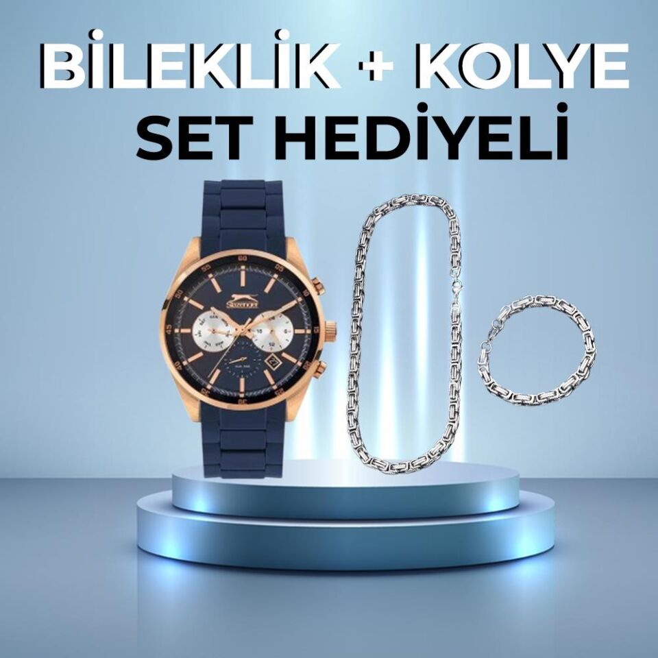 Slazenger SL.09.1809.2.05 43 mm Lacivert Erkek Saat