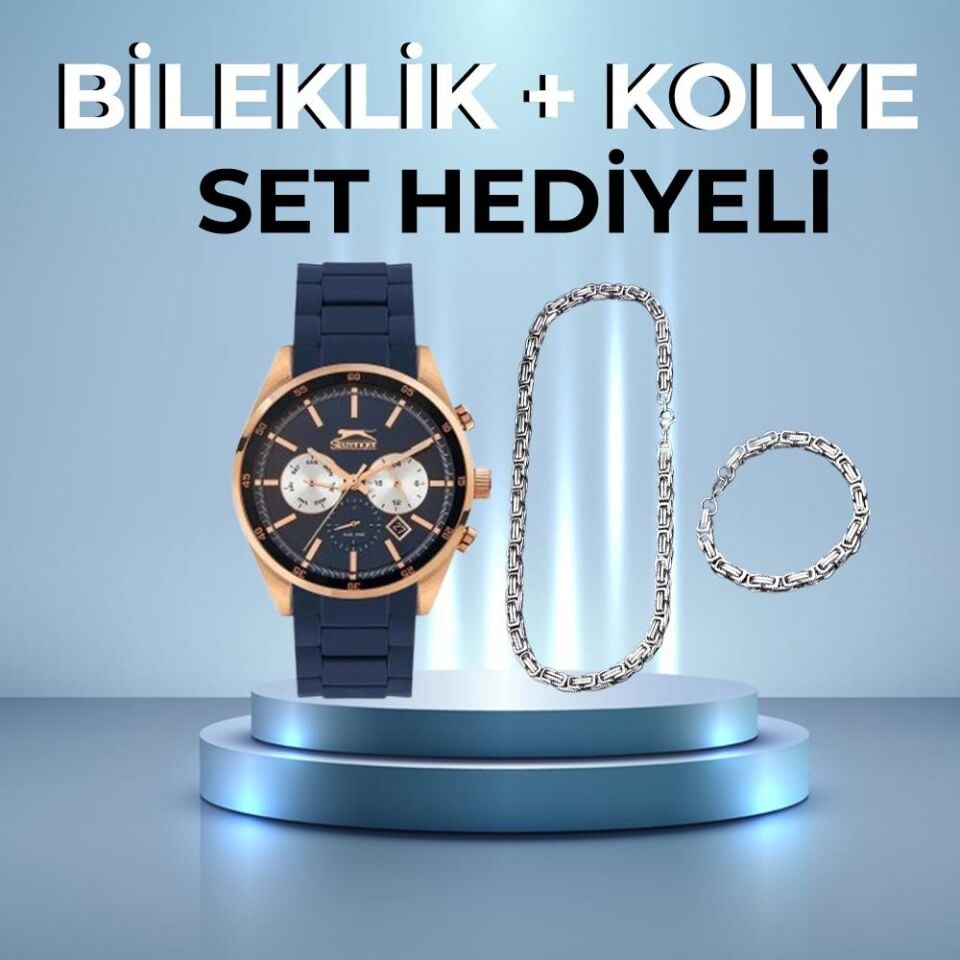 Slazenger SL.09.1809.2.05 43 mm Lacivert Erkek Saat