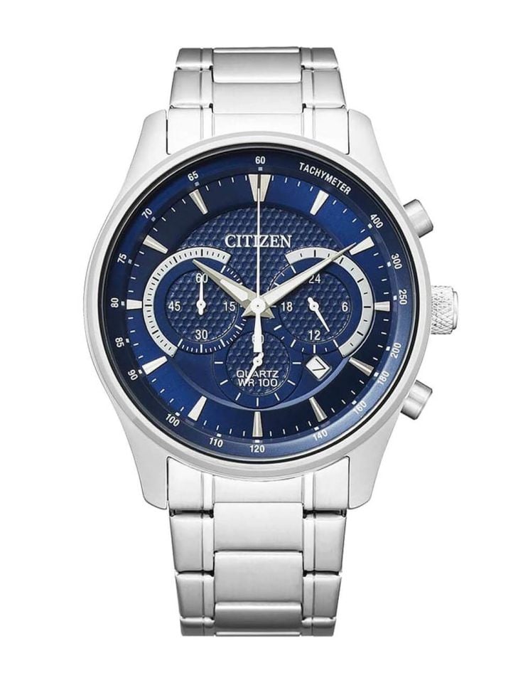 Citizen AN8190-51L Quartz Çelik Gri Lacivert Kadran 10 ATM 42 mm Erkek Kol Saati