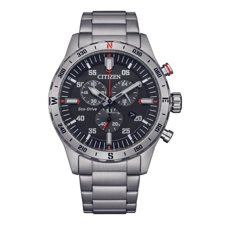Citizen AT2520-89E  Quartz Çelik Gri Siyah Kadran 10 ATM 44 mm Erkek Kol Saati