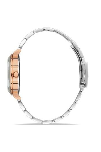 Ferro FL21252A-E Quartz Çelik Rose/Gri 34 mm Kadın Kol Saati