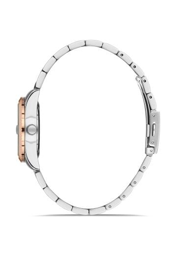 Ferro Quartz Çelik Rose/Gri 33 mm Kadın Kol Saati