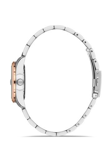 Ferro Quartz Çelik Rose/Gri 33 mm Kadın Kol Saati