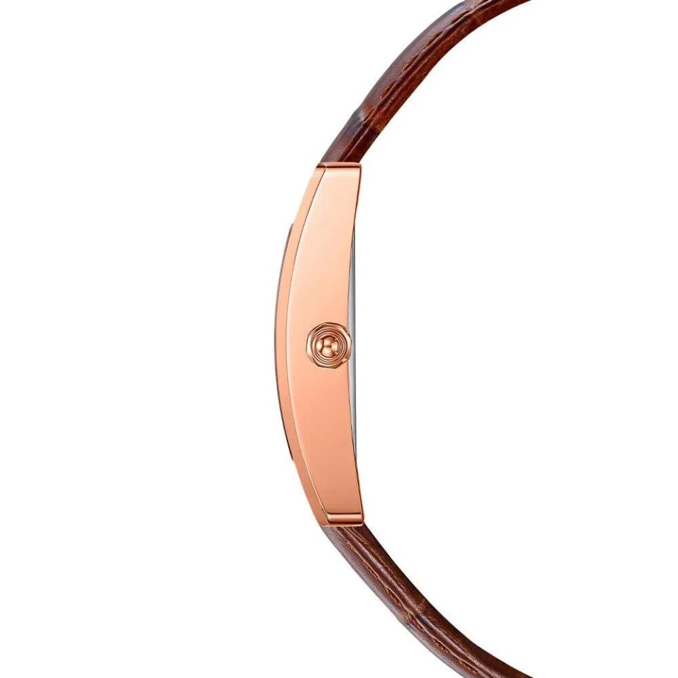 Jacques Philippe JPQLS653123 Swiss Made Quartz Deri Kahverengi Safir Cam 25 mm Kadın Kol Saati