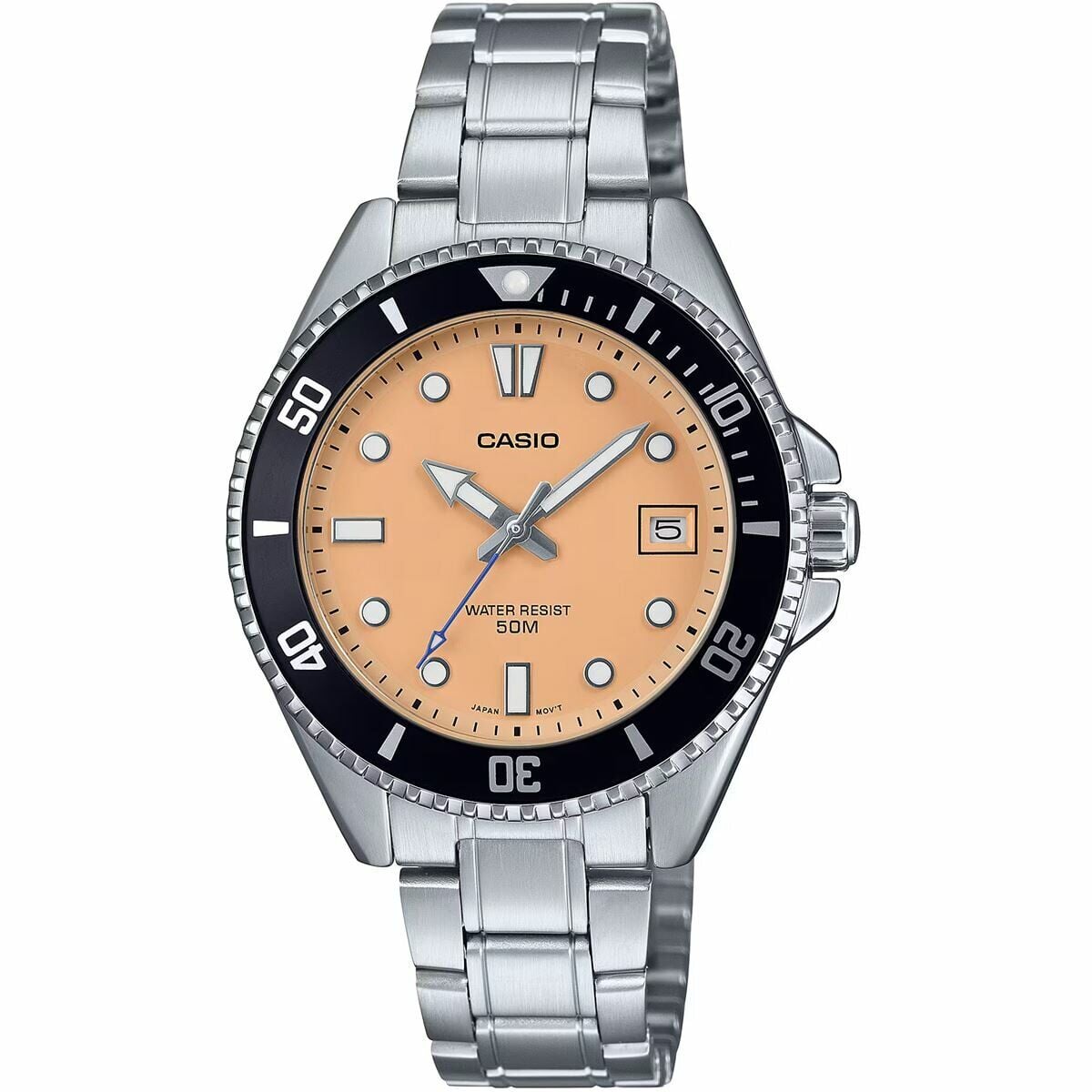Casio MDV-10D-4A2VDF Quartz Çelik Gri Pembe Kadran 39 mm Erkek Kol Saati