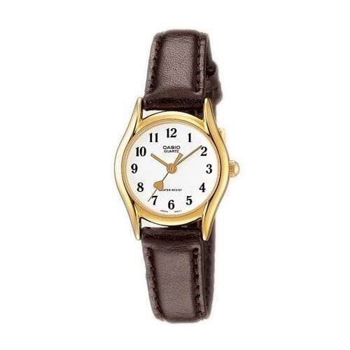 Casio LTP-1094Q-7B5RDF Quartz Deri Kahverengi Beyaz Kadran 23 mm Kadın Kol Saati