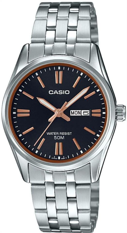 Casio LTP-1335D-1A2VDF Quartz Çelik Gri Siyah Kadran 30 mm Kadın Kol Saati