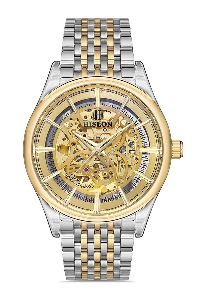 Hislon SD101T-16SG 45 mm Gri Çelik Otomatik Erkek Kol Saati