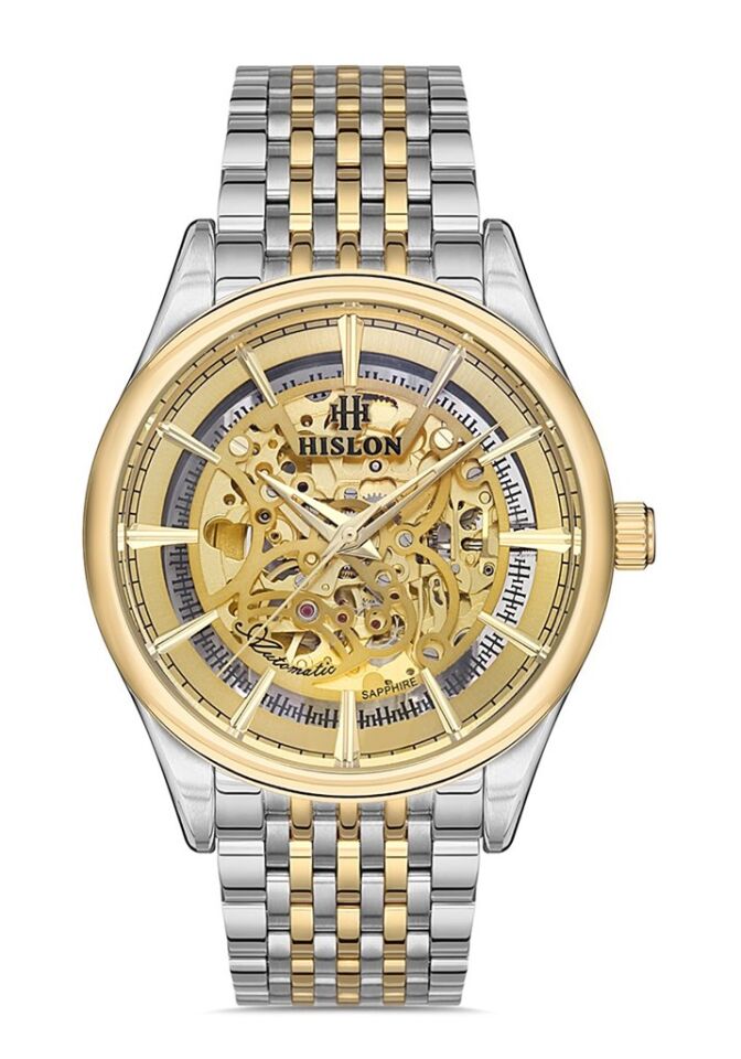 Hislon SD101T-16SG 45 mm Gri Çelik Otomatik Erkek Kol Saati