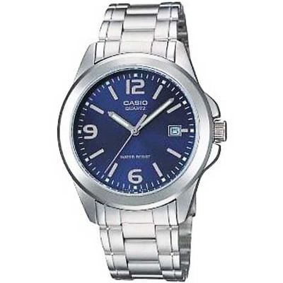 Casio MTP-1215A-2ADF Quartz Çelik Gri Lacivert Kadran 38 mm Erkek Kol Saati