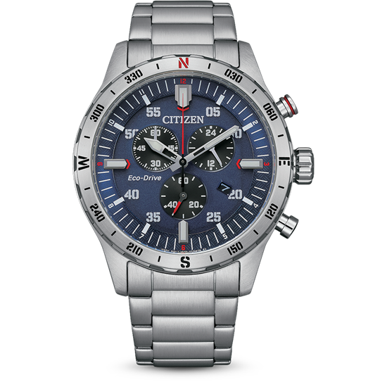 Citizen AT2520-89L Quartz Çelik Gri Mavi Kadran 10 ATM 44 mm Erkek Kol Saati