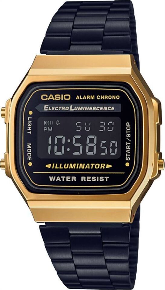 Casio A168WEGB-1BDF Retro Quartz Çelik Siyah 36 mm Erkek Kol Saati