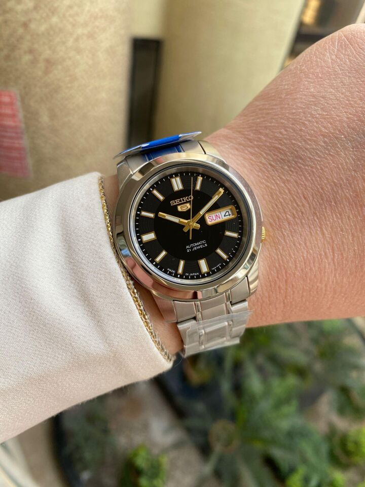 Seiko 5 Japan SNKK17J1 Çelik 39 mm Gri Otomatik Siyah Kadran 5 ATM Erkek Kol Saati