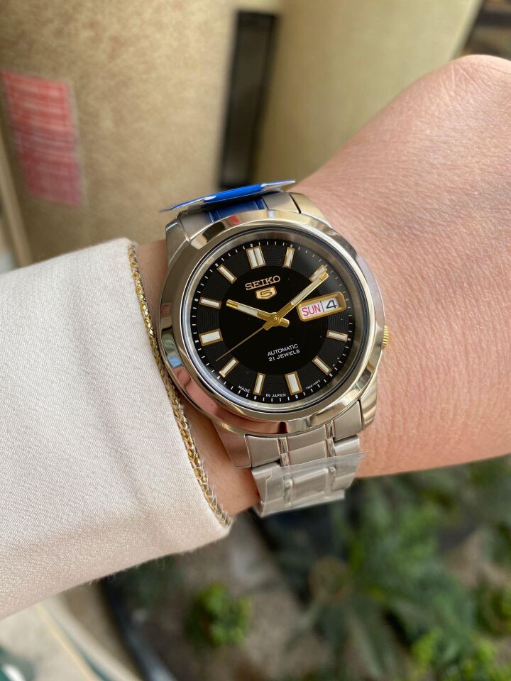 Seiko 5 Japan SNKK17J1 Çelik 39 mm Gri Otomatik Siyah Kadran 5 ATM Erkek Kol Saati