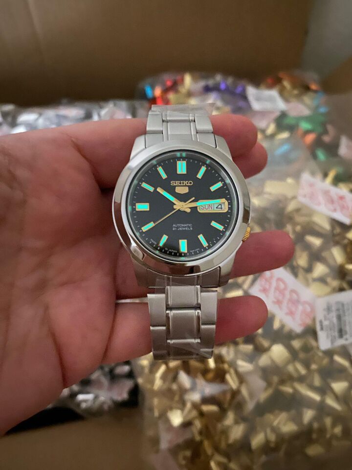 Seiko 5 Japan SNKK17J1 Çelik 39 mm Gri Otomatik Siyah Kadran 5 ATM Erkek Kol Saati