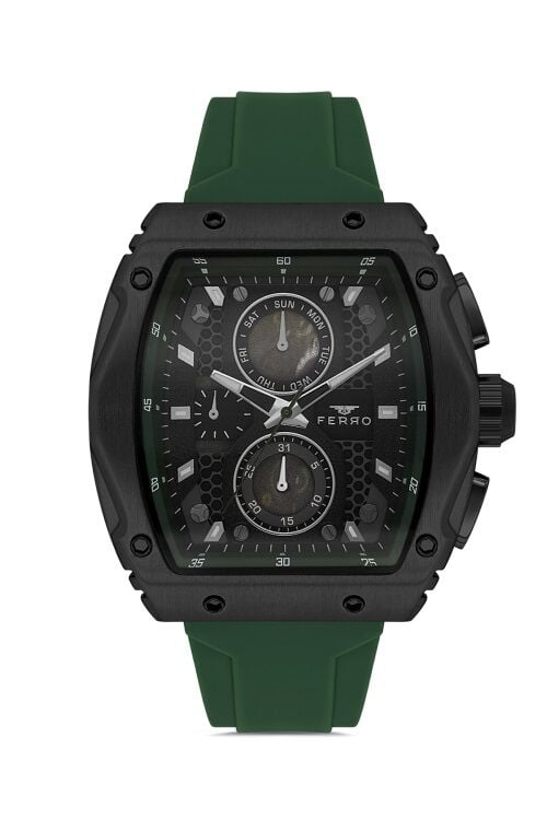 Ferro Yeşil Silikon Kordon Erkek Kol Saati FM11351D-ZF2